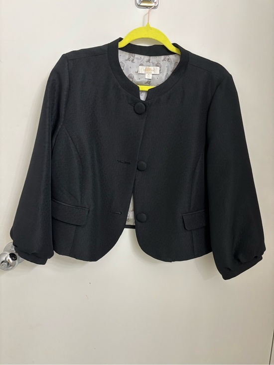 Erin Fetherston Jackets & Blazers - Erin Fetherston for Target textured cropped puff-sleeve jacket with bow pin